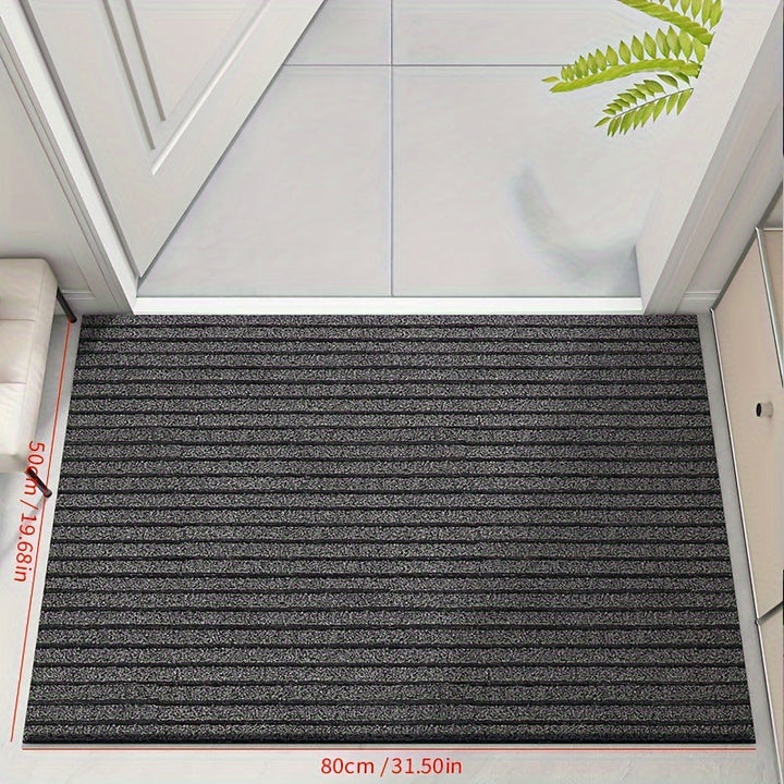 All-Season Door Mat for Indoor and Outdoor - WeatherGuard Pro-Gray-19.69 × 31.50 inches-Nora Luxe