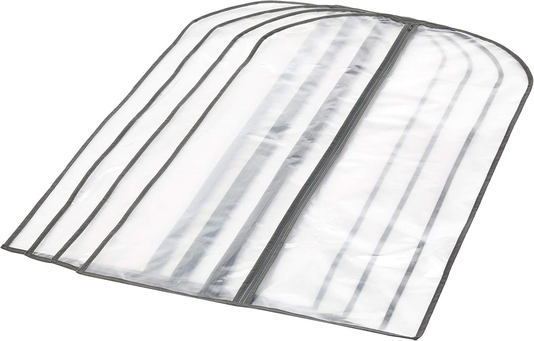 PEVA Garment Storage Bag Set – 5-Pack Dust Covers with Zipper