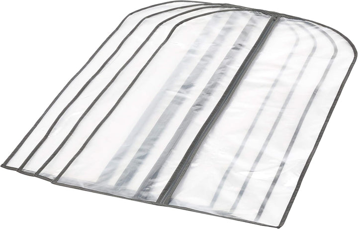 PEVA Garment Storage Bag Set – 5-Pack Dust Covers with Zipper