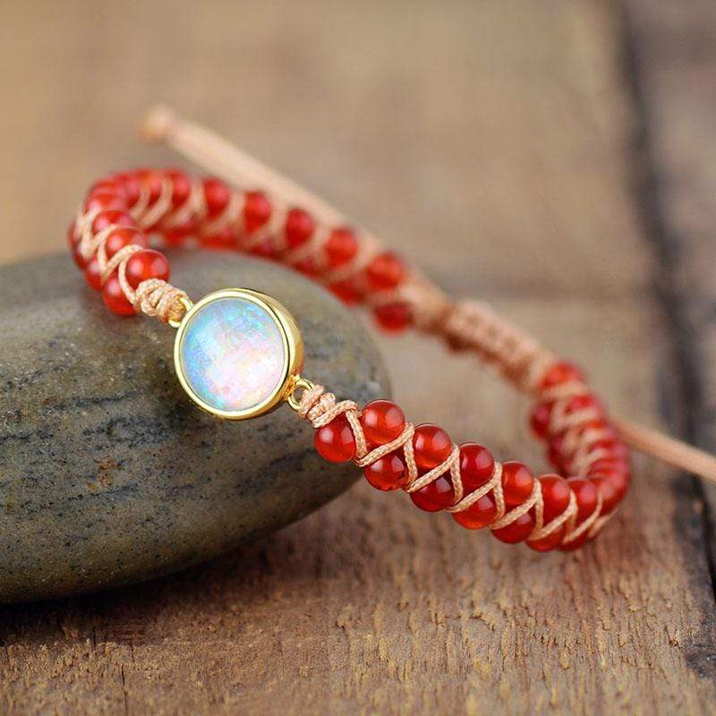 Amethyst-Opal Yoga Bracelet - Aurielle-Orange-Nora Luxe