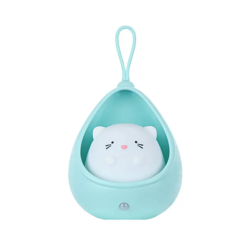 Animal Night Light - PurrLight-Blue-Kitten-Nora Luxe