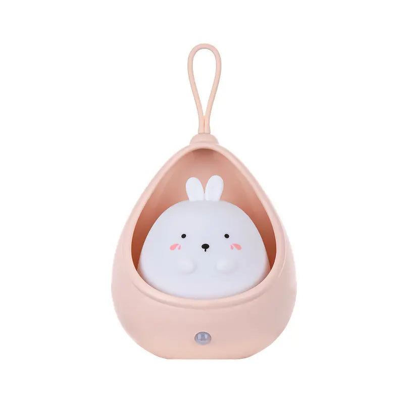 Animal Night Light - PurrLight-Pink-Rabbit-Nora Luxe