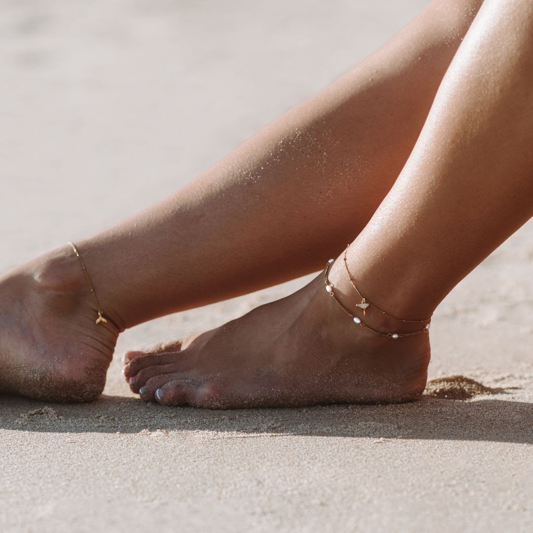 Anklet with Freshwater Pearls - Mira-Nora Luxe