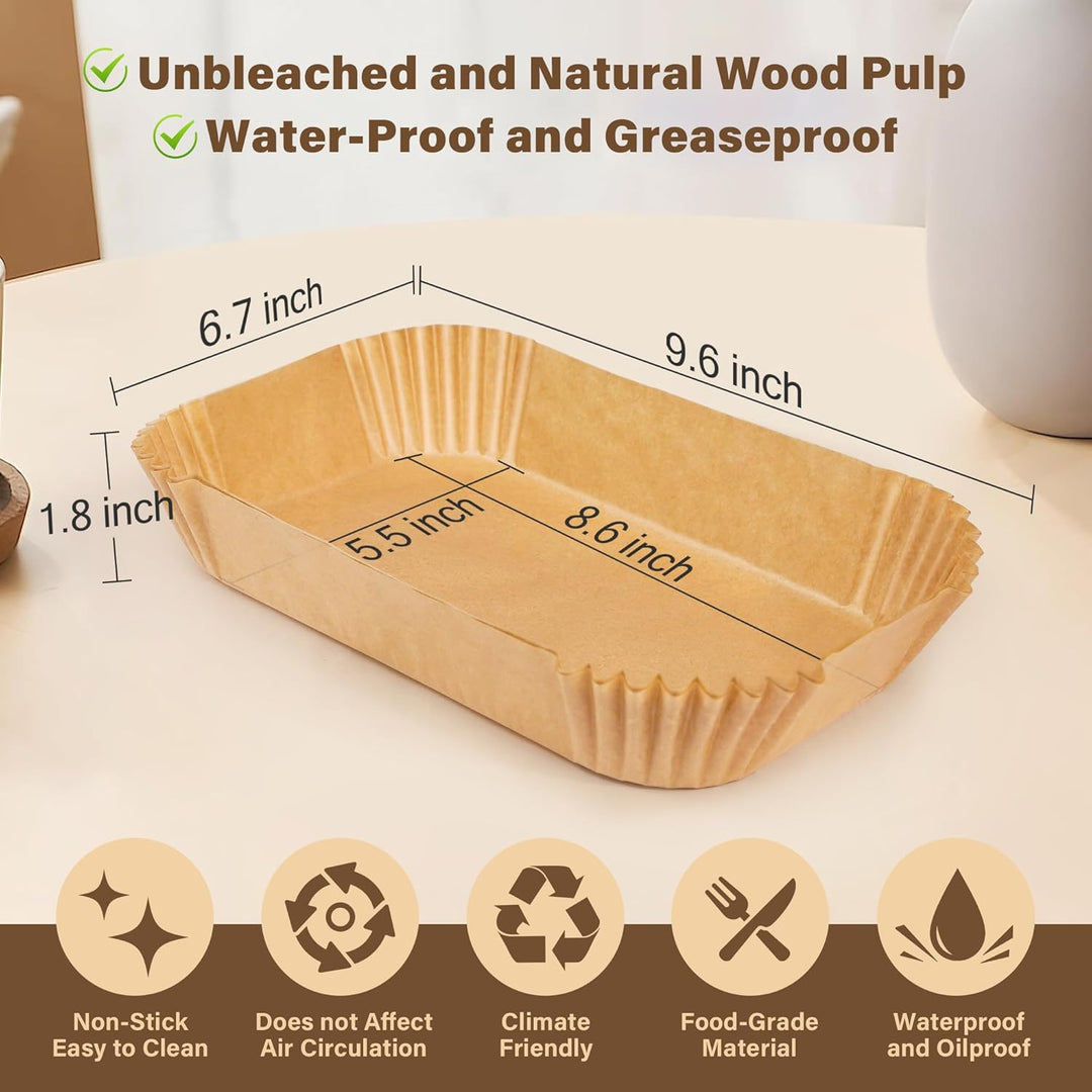 Anti-adhesive Disposable Air Fryer Liners - EasyCrisp-Square-Nora Luxe