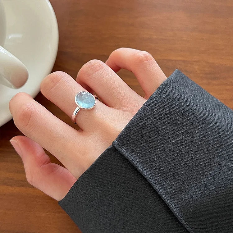 Aquamarine Silver Ring - Nerida-Nora Luxe