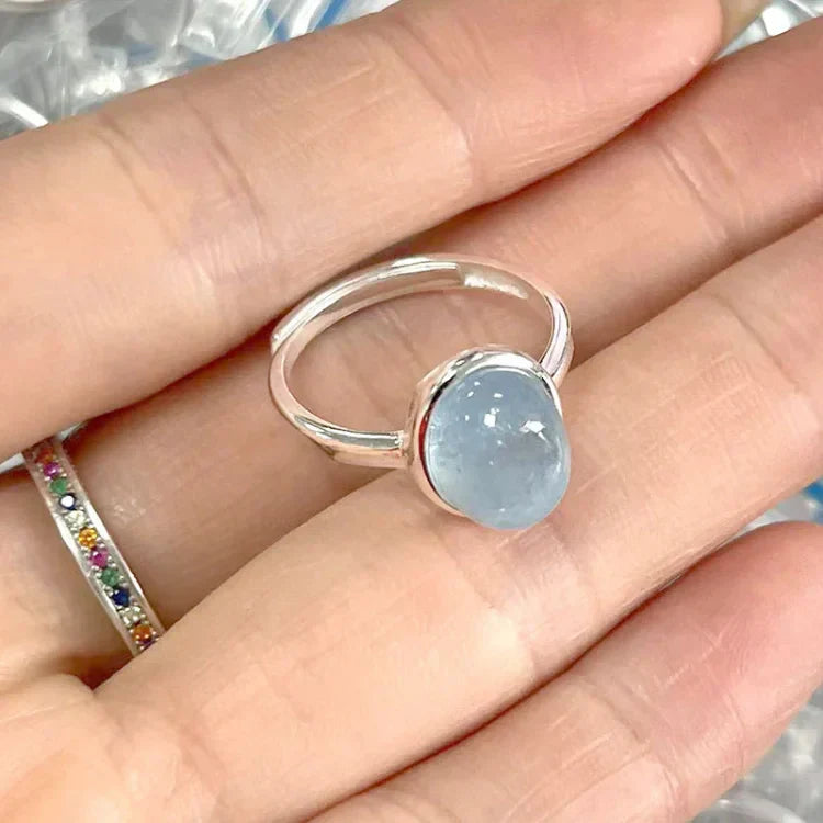 Aquamarine Silver Ring - Nerida-Nora Luxe