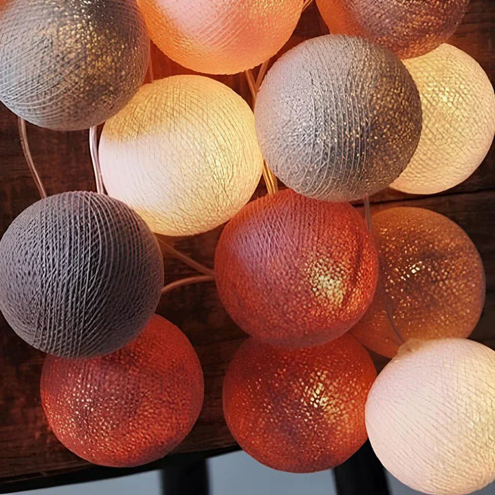 Atmospheric Ball String Lights - LumaBreeze-Bordeaux red-59.05 inch es-USB-Nora Luxe