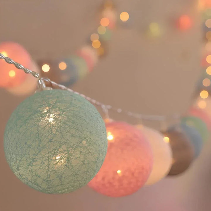 Atmospheric Ball String Lights - LumaBreeze-Candy-59.05 inch es-USB-Nora Luxe
