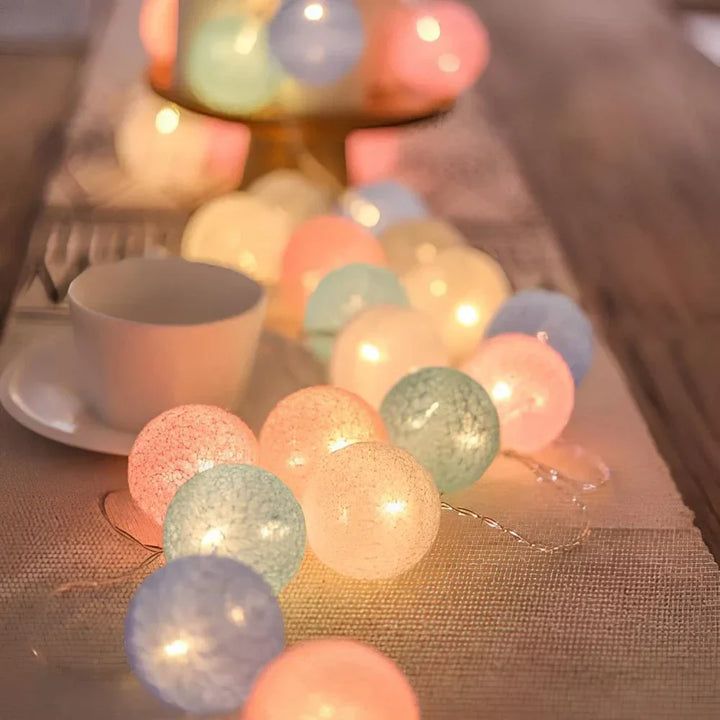 Atmospheric Ball String Lights - LumaBreeze-Candy-59.05 inch es-USB-Nora Luxe