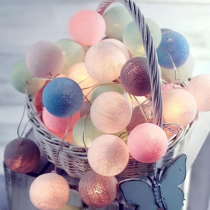 Atmospheric Ball String Lights - LumaBreeze-Macaron-59.05 inch es-USB-Nora Luxe