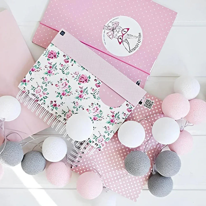 Atmospheric Ball String Lights - LumaBreeze-Pink & Grey-59.05 inch es-USB-Nora Luxe