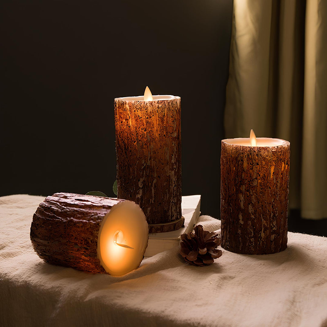 Atmospheric LED Candles - GlowFlicker-Pumpkin Candles - 12 Pieces-Nora Luxe