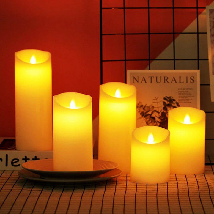 Atmospheric LED Candles - GlowFlicker-Pumpkin Candles - 12 Pieces-Nora Luxe