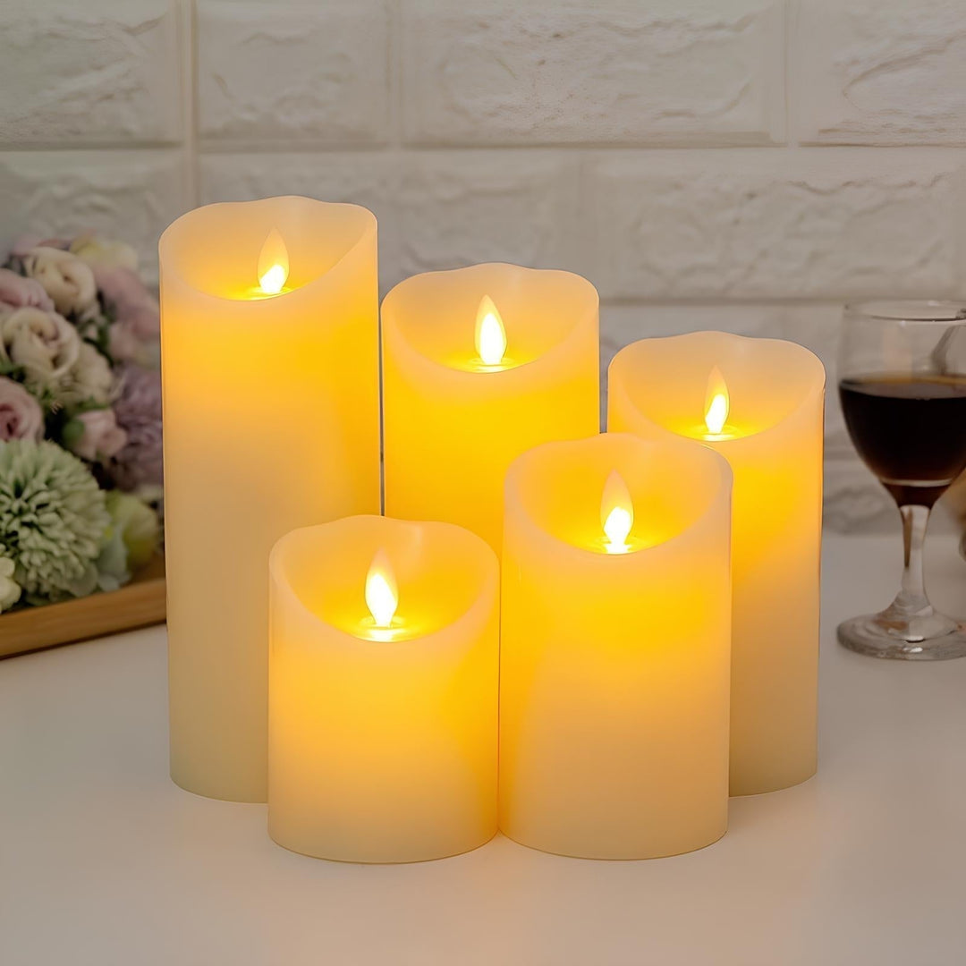 Atmospheric LED Candles - GlowFlicker-Pumpkin Candles - 12 Pieces-Nora Luxe