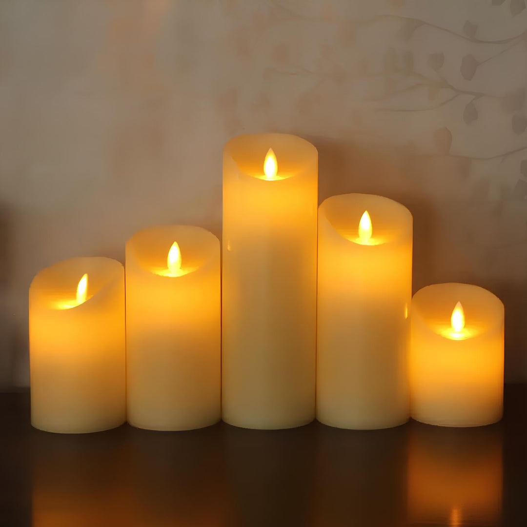 Atmospheric LED Candles - GlowFlicker-Pumpkin Candles - 12 Pieces-Nora Luxe