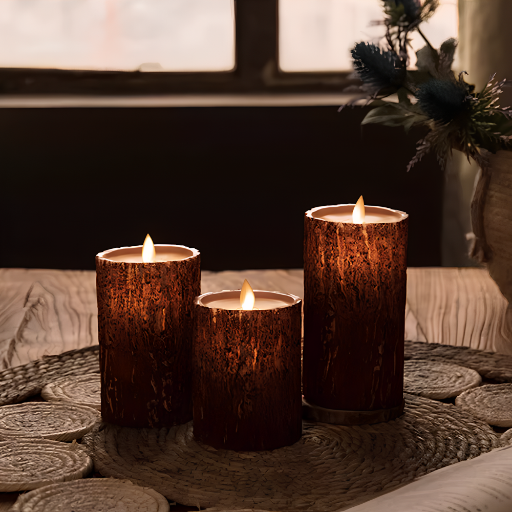 Atmospheric LED Candles - GlowFlicker-Pumpkin Candles - 12 Pieces-Nora Luxe