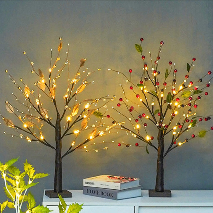 Atmospheric LED Spring Tree - LumaSpring-Red Currant-Nora Luxe