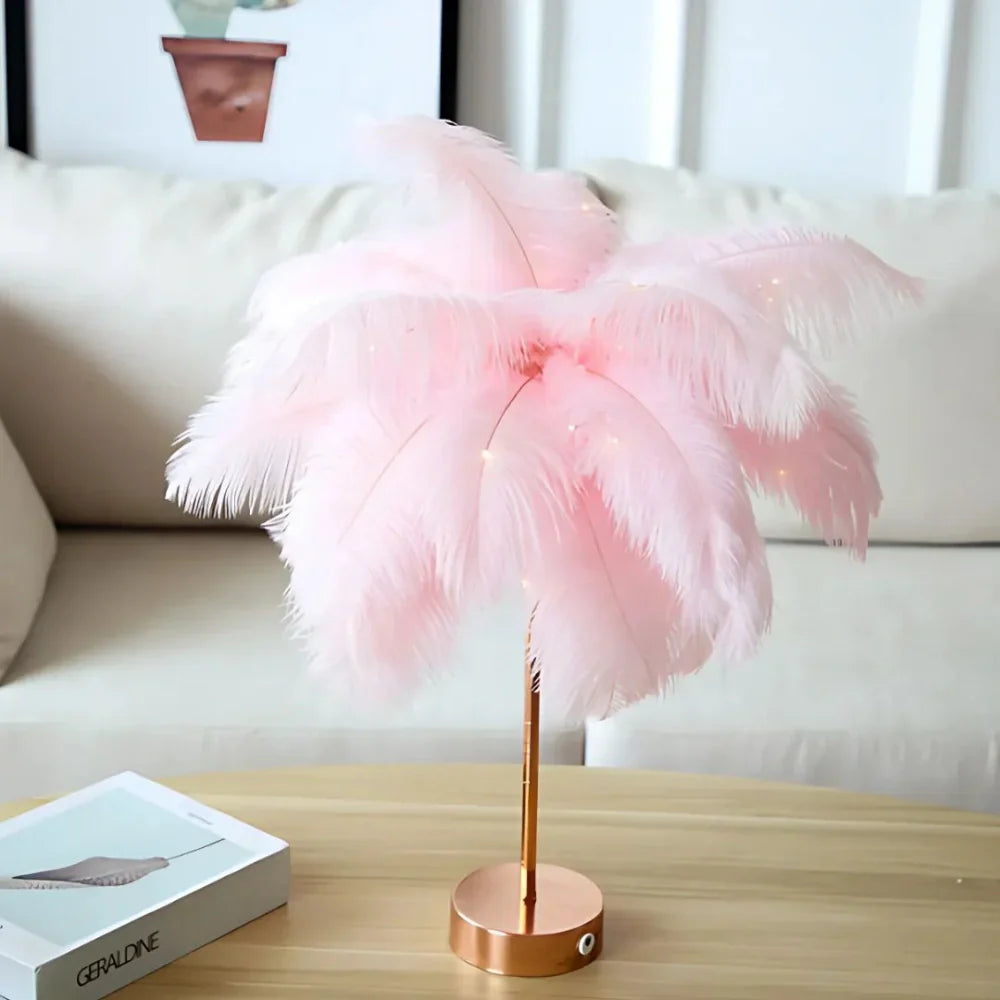 Atmospheric Veer Palm Tree Lamp - LumaPalm-White-Rose gold-Nora Luxe