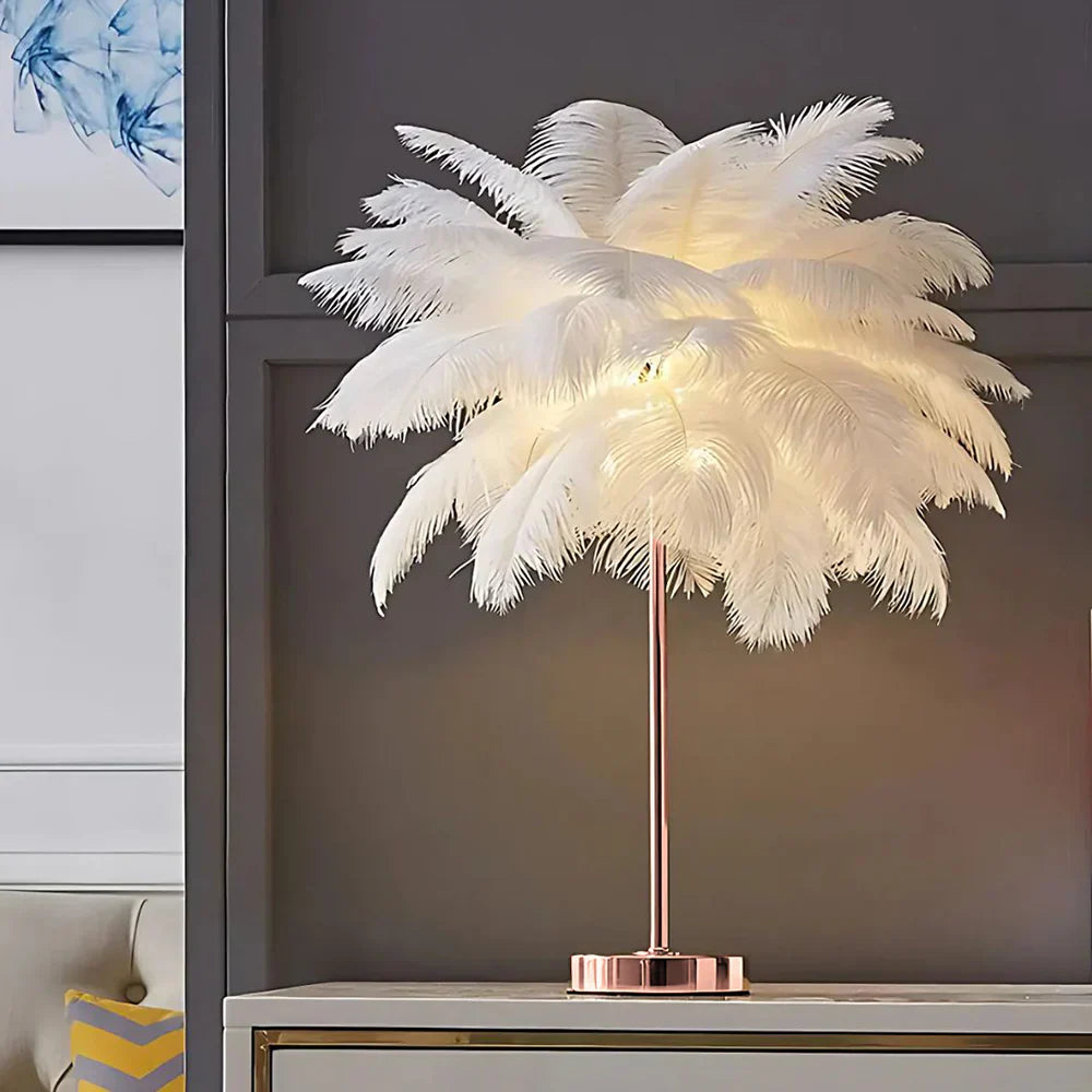 Atmospheric Veer Palm Tree Lamp - LumaPalm-White-Rose gold-Nora Luxe