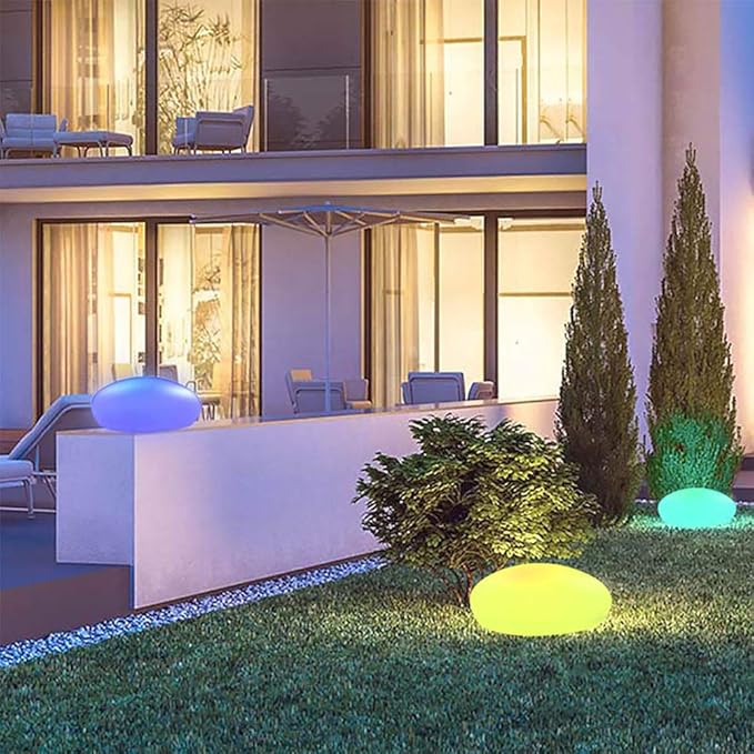 Atmospheric Wireless Garden Lamp - LumaStone-Medium (USB Rechargeable)-Nora Luxe