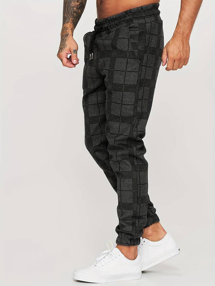 Checked men's jogging trousers – Elian autumn edition