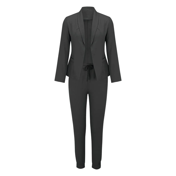 Casual two-piece set with tie belt – Liora
