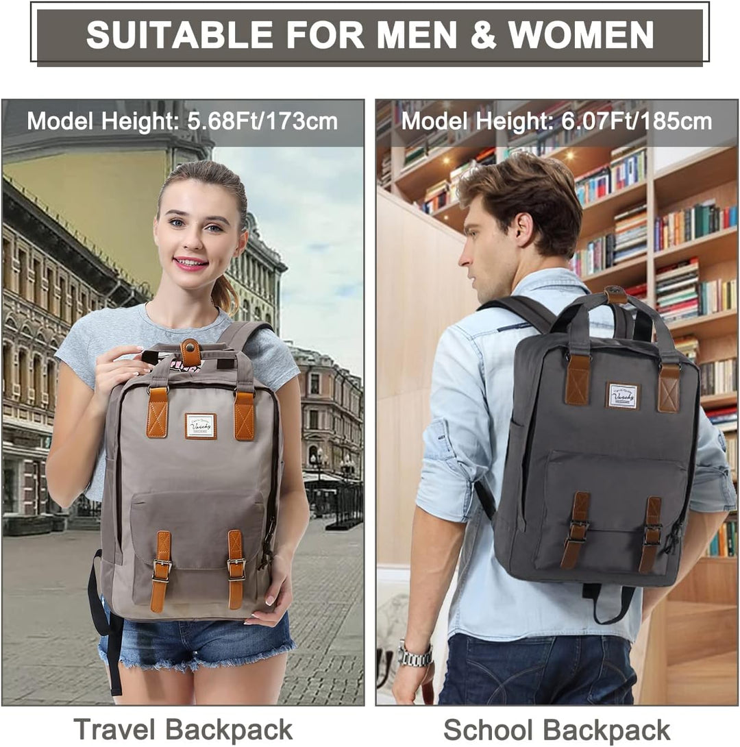 AA OUT OF STOCK 15.6” (39.62 cm) Water-Resistant Vintage Laptop Backpack with Organiser Pockets – UrbanEase