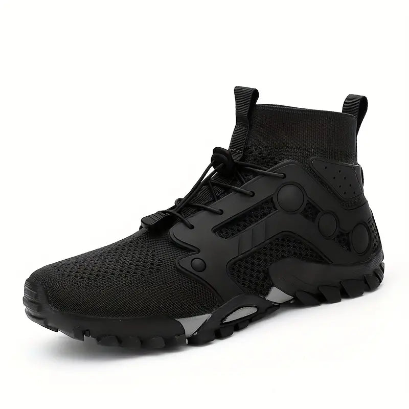 Barefoot Men's Shoes - TrailFlex-Black-5.5-Nora Luxe
