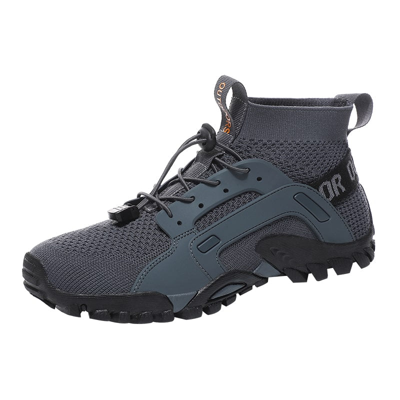 Barefoot sock shoes for men with non-slip sole – Maxim-Dark grey-5.5-Nora Luxe