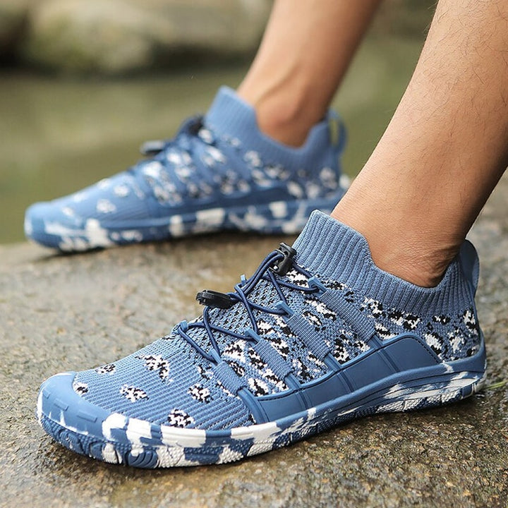 Barefoot sports shoes with non-slip sole - Auron-Light blue-3-Nora Luxe