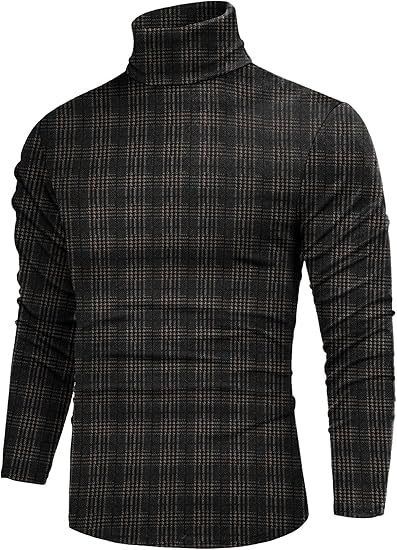 Basic Men's Turtleneck - Randy-Black Brown-S-Nora Luxe