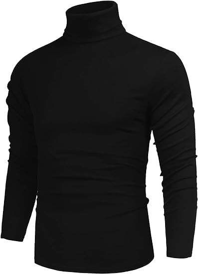Basic Men's Turtleneck - Randy-Black-S-Nora Luxe