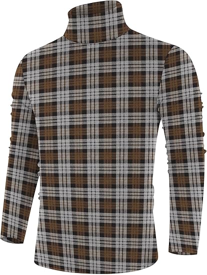 Basic Men's Turtleneck - Randy-Brown Gray-S-Nora Luxe