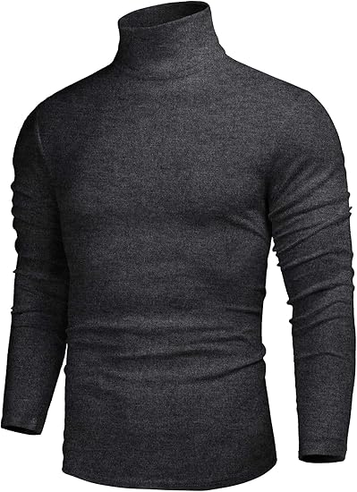 Basic Men's Turtleneck - Randy-Dark Gray-S-Nora Luxe