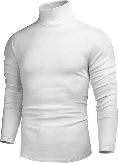 Basic Men's Turtleneck - Randy-White-S-Nora Luxe
