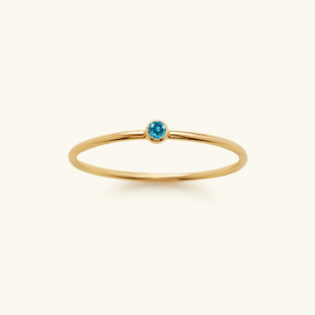 Birthstone Ring - Celestia-1.93 in-December - Aquamarine-Nora Luxe
