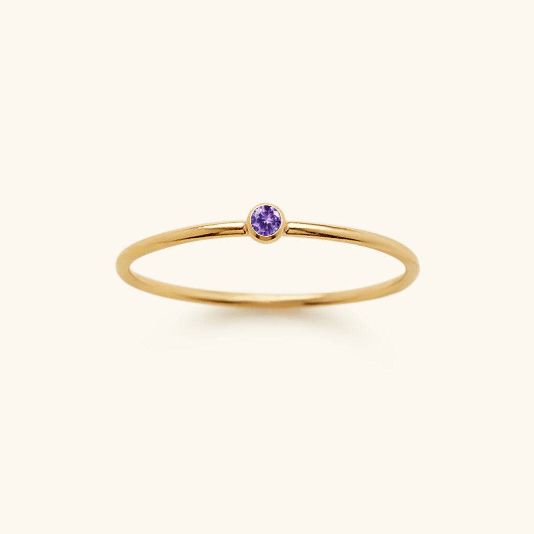 Birthstone Ring - Celestia-1.93 in-February - Purple-Nora Luxe