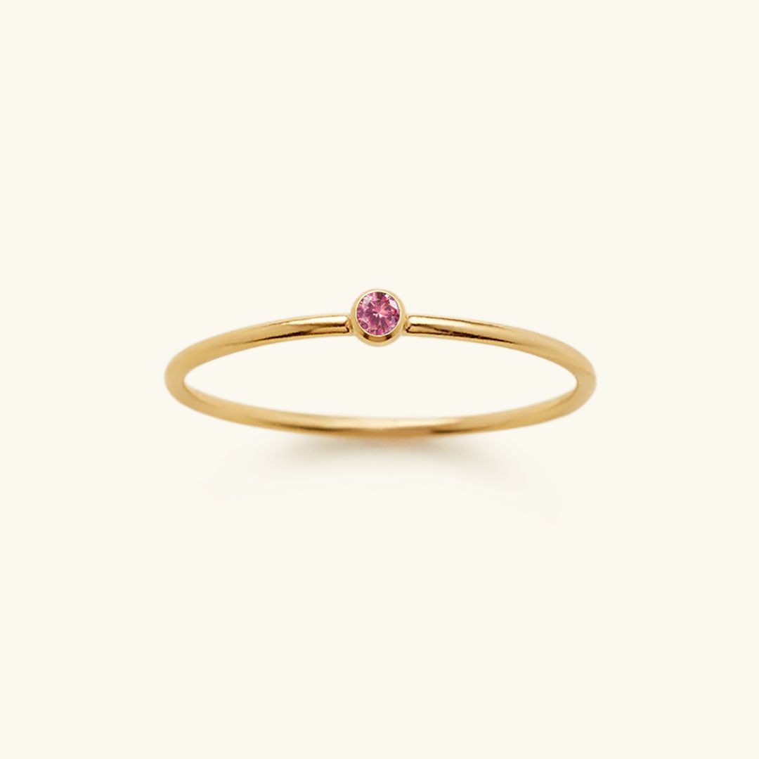 Birthstone Ring - Celestia-1.93 in-July - Rose-Nora Luxe