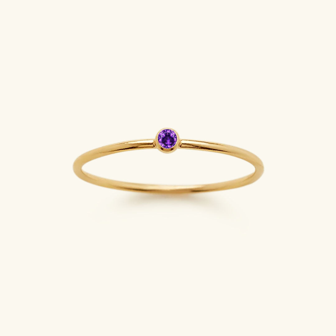Birthstone Ring - Celestia-1.93 in-June - Amethyst-Nora Luxe