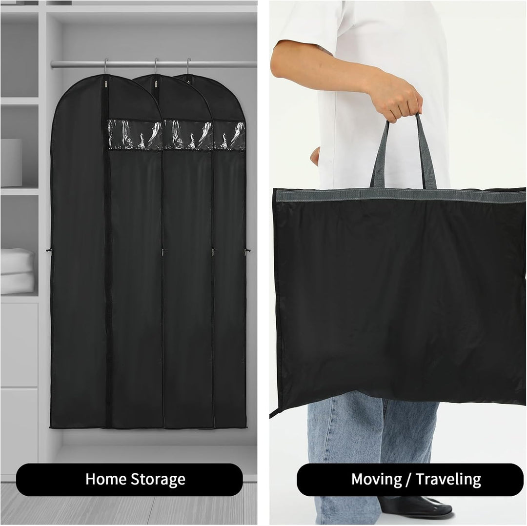 Long Garment Storage Cover – 70.87" (180.00 cm) Dress Bag with Zipper & Window (2-Pack)