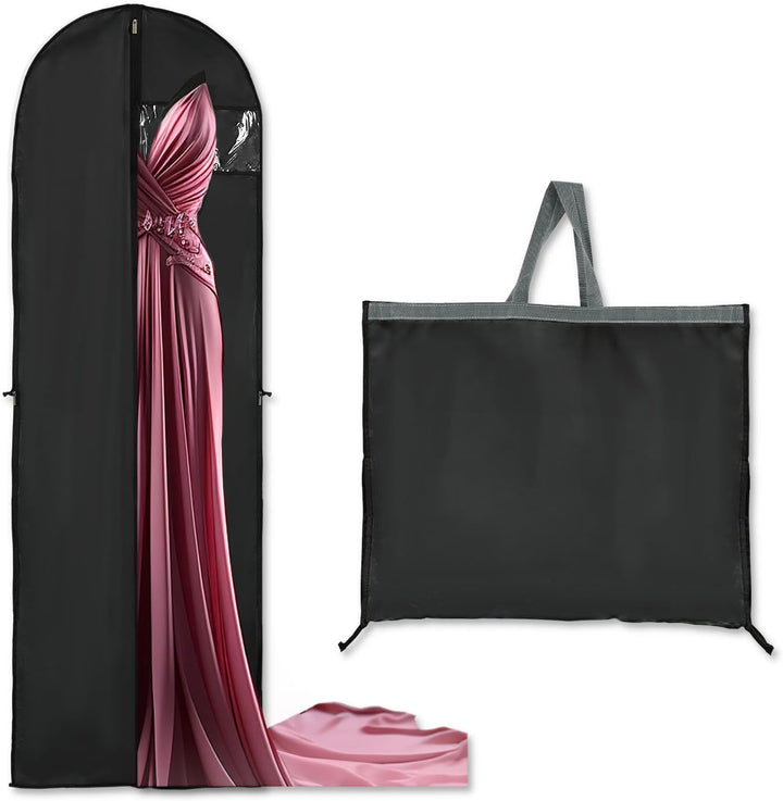 Long Garment Storage Cover – 70.87" (180.00 cm) Dress Bag with Zipper & Window (2-Pack)