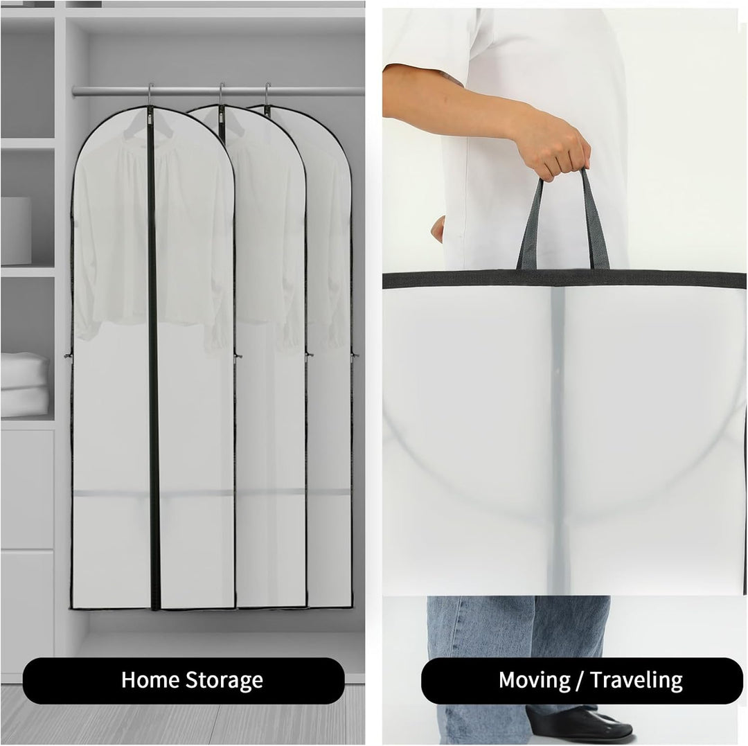 Long Garment Storage Cover – 70.87" (180.00 cm) Dress Bag with Zipper & Window (2-Pack)