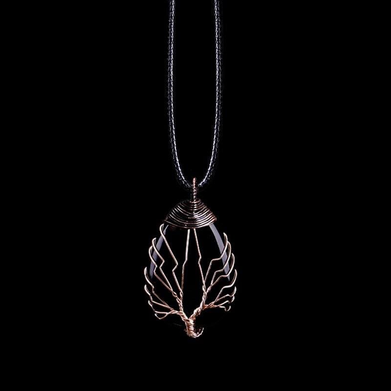 Black Obsidian Drop Necklace - Eryna-Nora Luxe