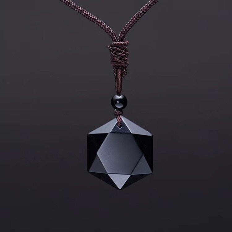 Black Obsidian Healing Pendant Necklace-Nora Luxe