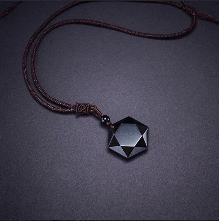 Black Obsidian Healing Pendant Necklace-Nora Luxe
