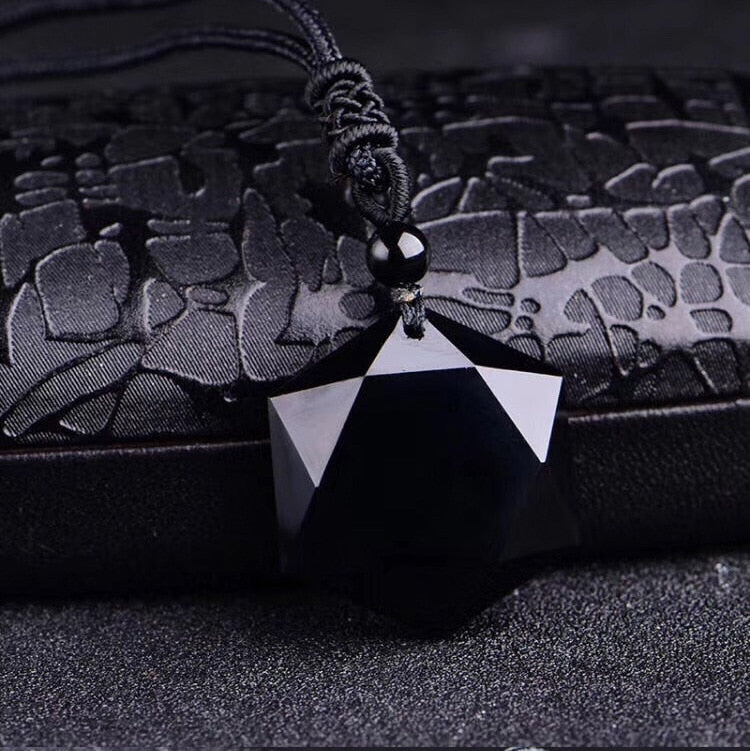 Black Obsidian Healing Pendant Necklace-Nora Luxe