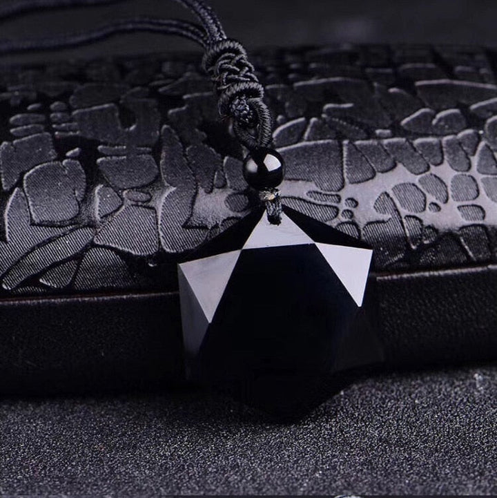 Black Obsidian Healing Pendant Necklace-Nora Luxe