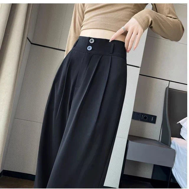 Black Women's High Waist Palazzo Trousers – Elara-S-Nora Luxe