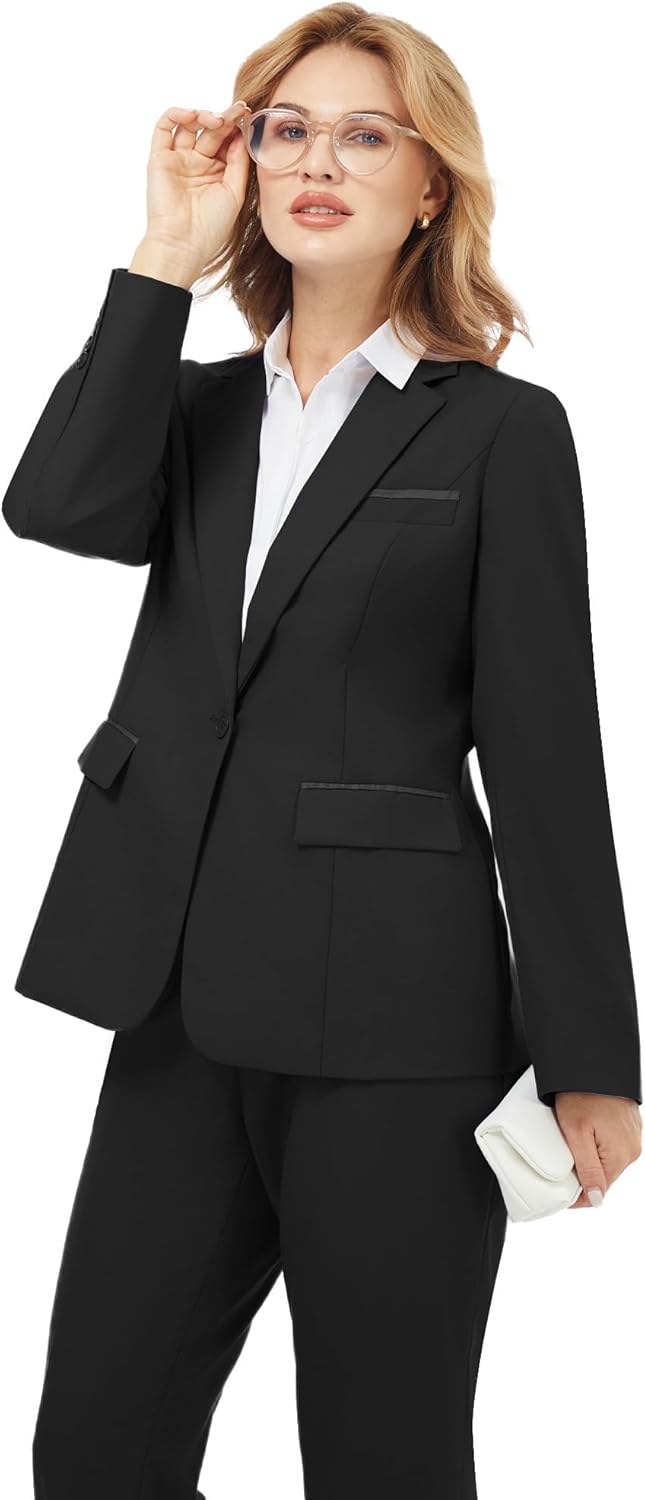 Blazer and Trousers Set - Verona-Black-XS-Nora Luxe