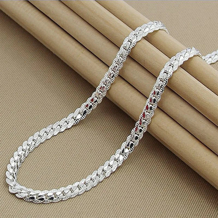 Bliss Sterling Necklace | Sparkling Chain-40cm 16 inches-Nora Luxe